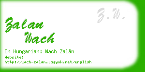 zalan wach business card